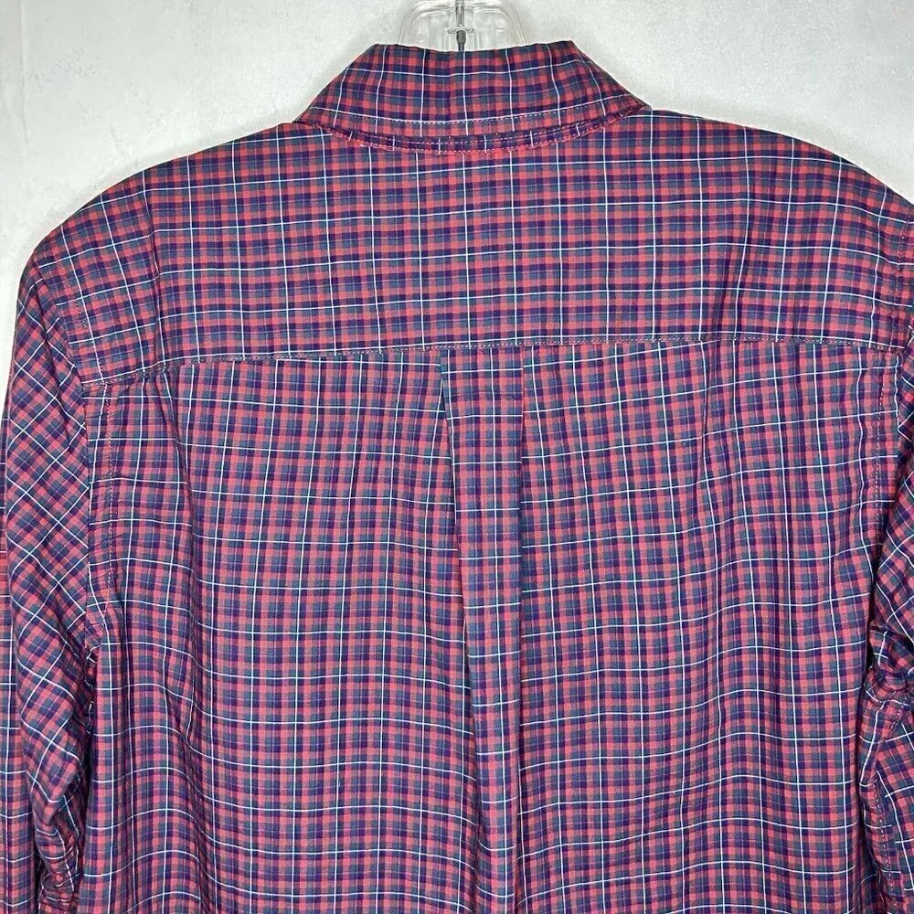 Ralph Lauren Boys Shirt XL 18-20 Red Plaid Cotton Long Sleeve Button Up Preppy